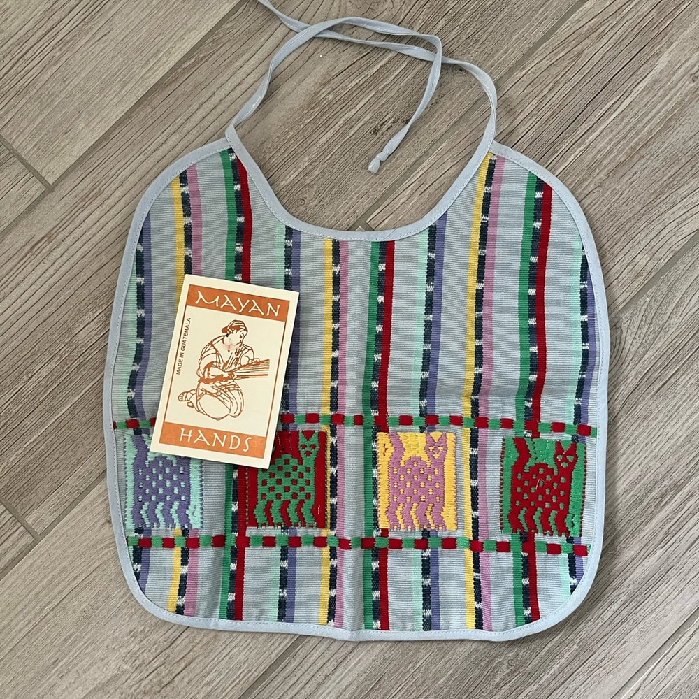 Mayan Hands woven baby bib NWT from Guatemala